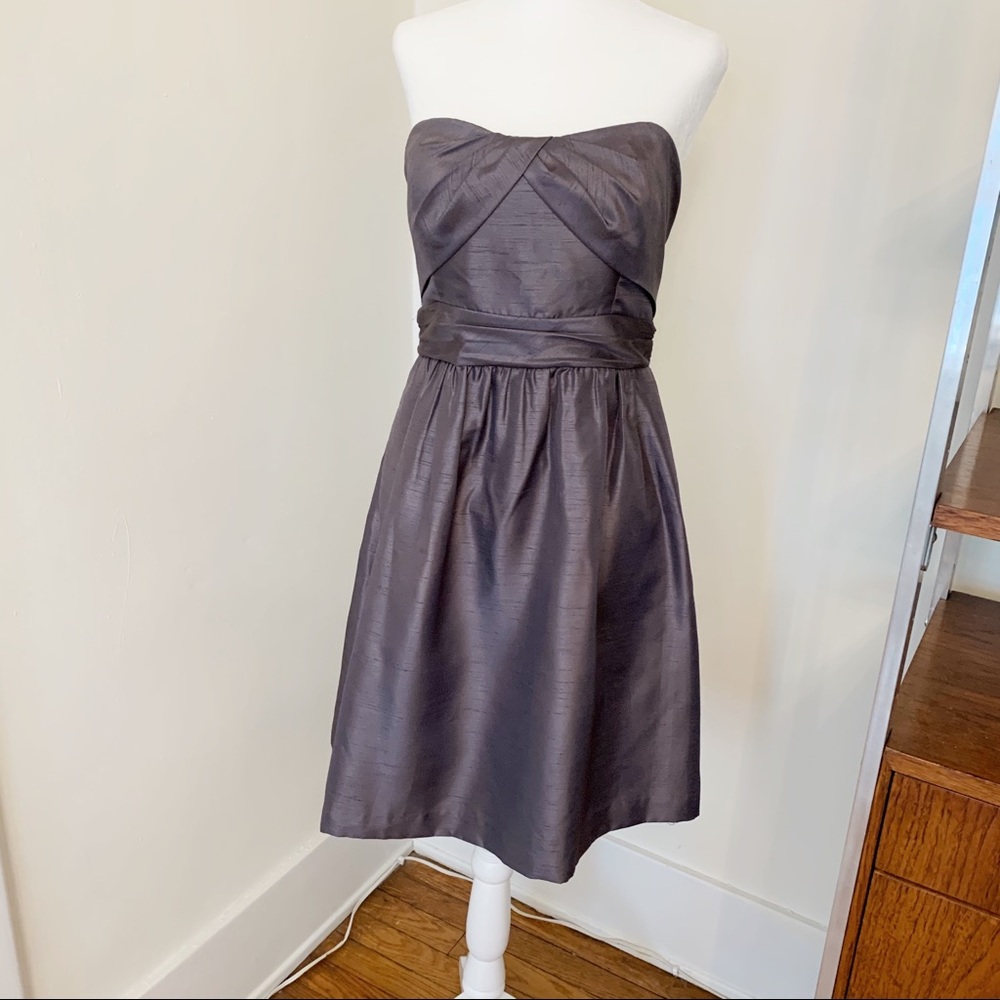 Jenny Yoo Strapless Dress in Dark Gray